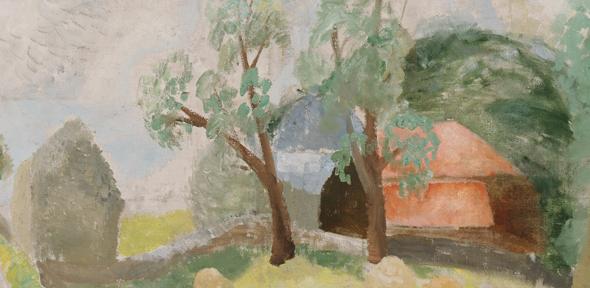 Winifred Nicholson Roman Road (Landscape with Two Houses), 1926