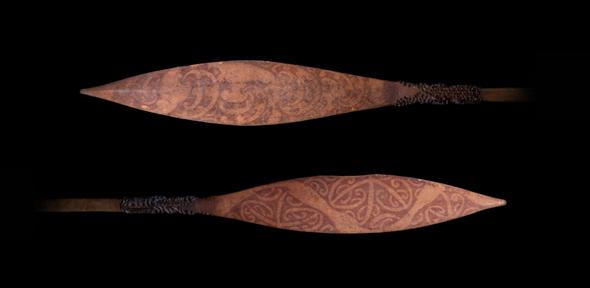 Maori paddles collected on Captain Cook's first voyage