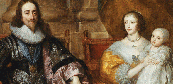 Charles I and Henrietta Maria with their children by Anthony Van Dyke (detail)