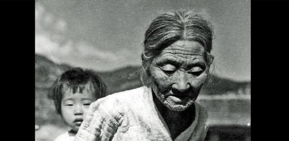 Korean Grandmother and Baby
