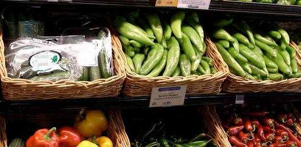 Vegetables in whole food market.