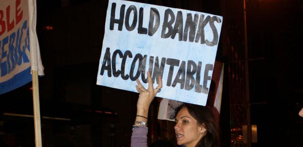 Banking Protest.