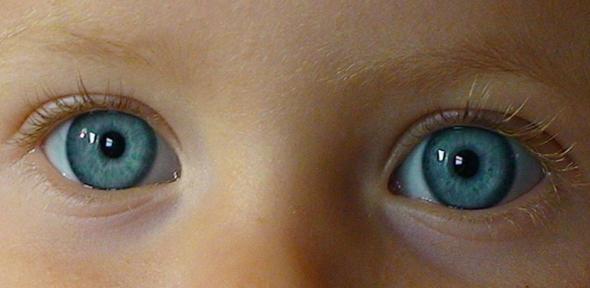 Alice eyes. Researchers found that most children believe that people can only see each other when their eyes meet.