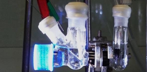 Carbon capture from air and its photoelectrochemical conversion into fuel with simultaneous waste plastic conversion into chemicals.