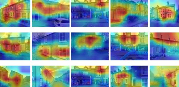 Street view images of Cambridge houses showing building features contributing to HtD identification