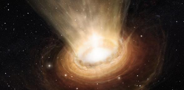 Artist's impression of the surroundings of the supermassive black hole in NGC 3783