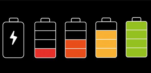 Illustration of batteries charging