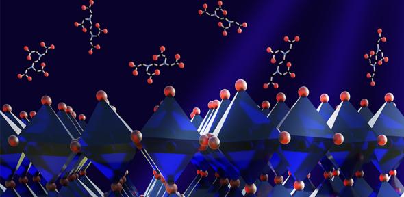 Artist's impression of formamidinium (FA)-based crystal