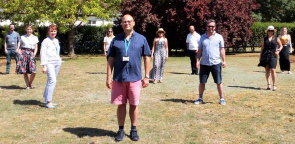 Ben Underwood with the COVID-19 vaccine research team