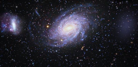 Antlia 2 galaksen der gemmer sig bag Mælkevejen set herfra
