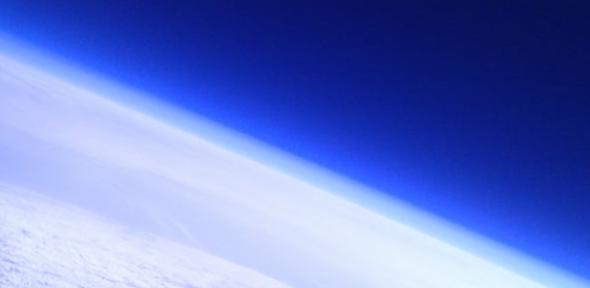 Image taken in stratosphere using Android phone, from previous CUSF project ‘Squirrel 3’ which used smartphone to pilot high-altitude balloon 