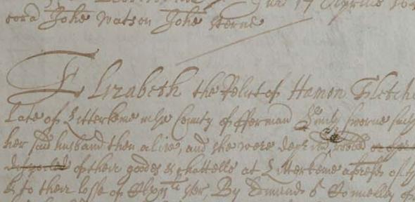 Extract from the 1641 Depositions at Trinity College Dublin Library