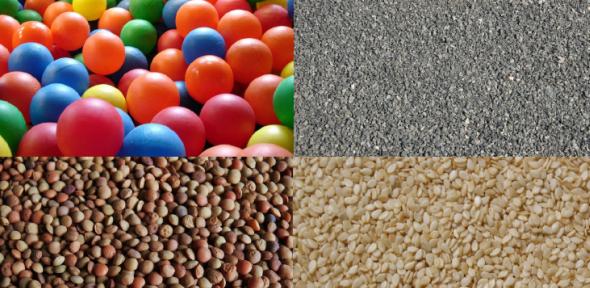 A huge range of materials are classified as granular – including sand, gravel, snow, nuts, coal, rice, barley, coffee and cereals. Globally, they are the second-most processed type of material in industry, after water.