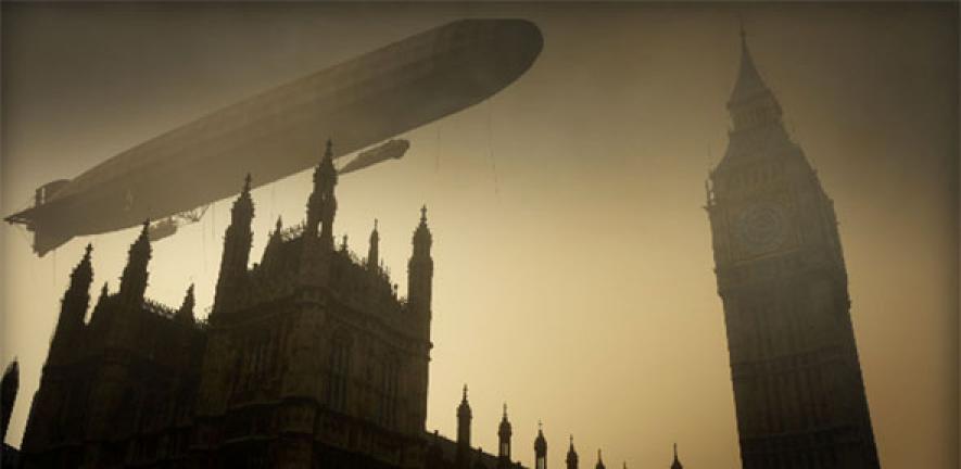 Screenshot from Attack Of The Zeppelins, which airs on Monday