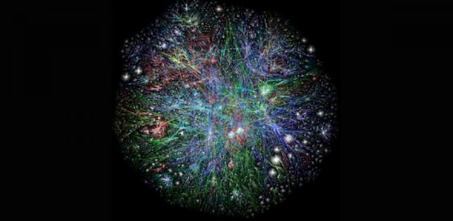 Classic OPTE project map of the internet 2005. 