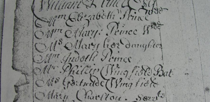 1698 tax list from Shrewsbury 