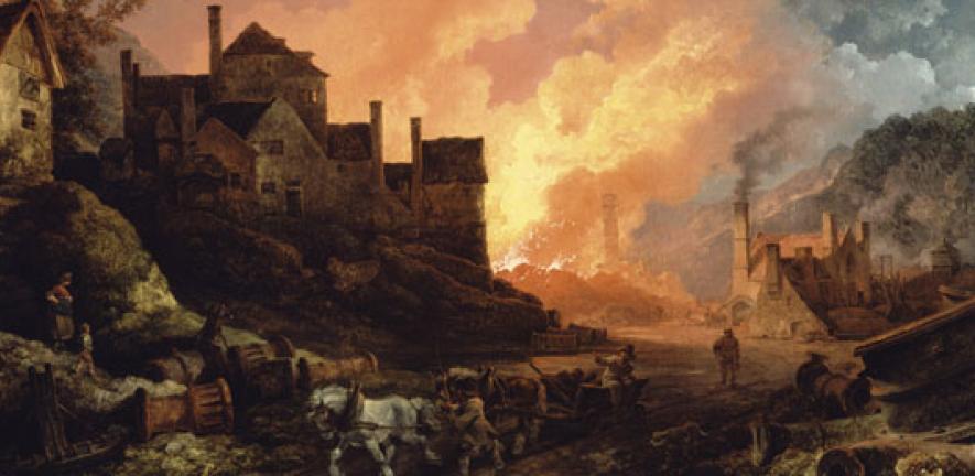 Coalbrookdale, Shropshire, by Philippe Jacques de Loutherbourg in 1801