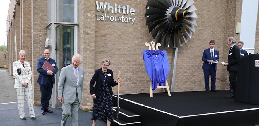 King Charles III at the groundbreaking for the New Whittle Laboratory