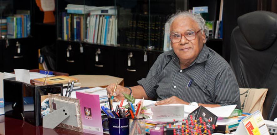 Professor C.N.R. Rao in his office at JNCASR, Bangalore
