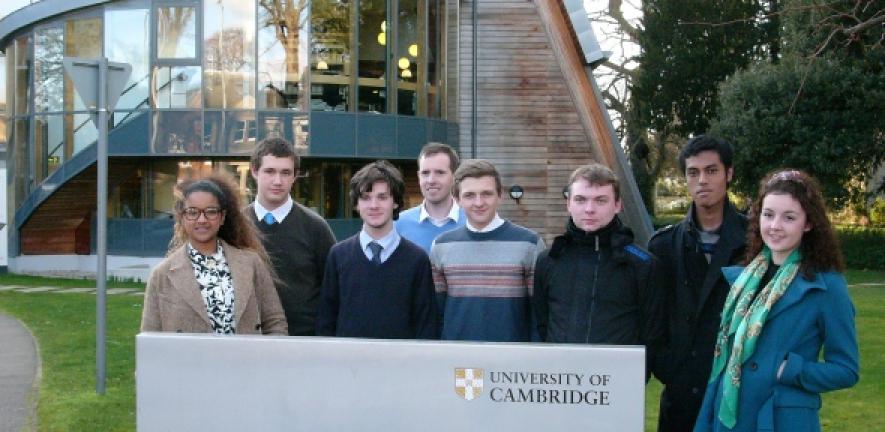 Students from Cox Green School, Maidenhead, at the Faculty of Education