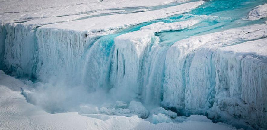 Antarctic waterfall