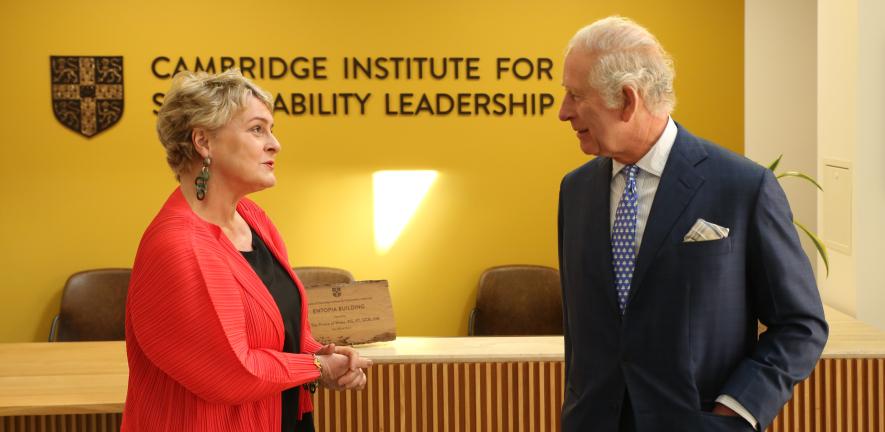 Clare Shine, CEO and Director of CISL, with HRH The Prince of Wales