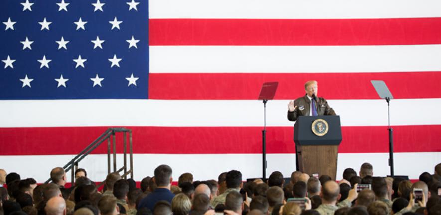 President Donald J. Trump delivers remarks at Yokota Air Base | November 5, 2017 (Official White House Photo by Shealah Craighead)