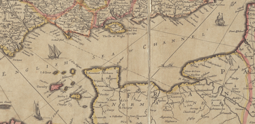 Robert Morden, A New Map of England (1673) (detail)