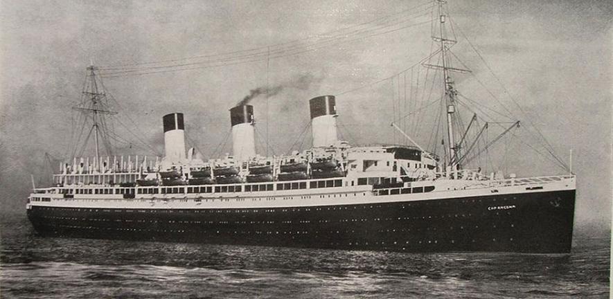 The Cap Arcona ocean liner, used by the Hamburg-South America line until World War II