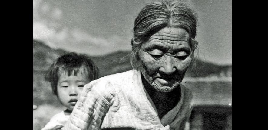 Korean Grandmother and Baby