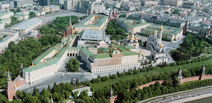 A bird's eye view of the Kremlin, Moscow
