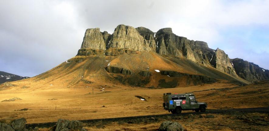 The "Embulance" hits the road in Iceland.