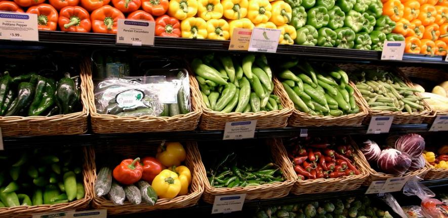 Vegetables in whole food market.
