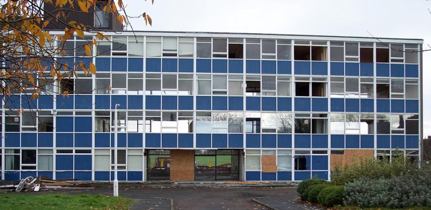 Demolition of Manor Park School, Newcastle.