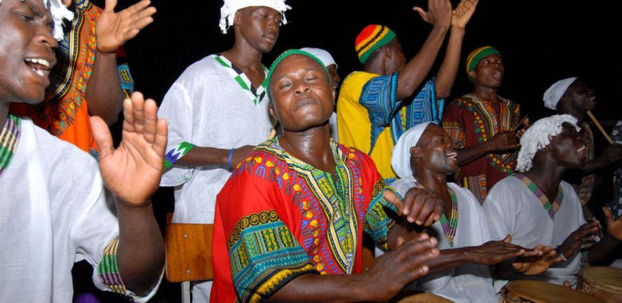 Drum song performance in Accra, Ghana. Ruth Finnegan’s seminal “Oral Literature In Africa” covered stories, songs and numerous other forms of African oral culture, but the study has been out of print for many years.