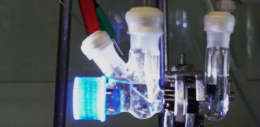 Carbon capture from air and its photoelectrochemical conversion into fuel with simultaneous waste plastic conversion into chemicals.