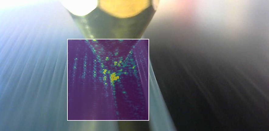 Example image of the 3D printer nozzle used by the machine learning algorithm to detect and correct errors in real time.