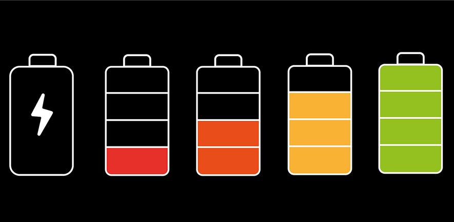 Illustration of batteries charging