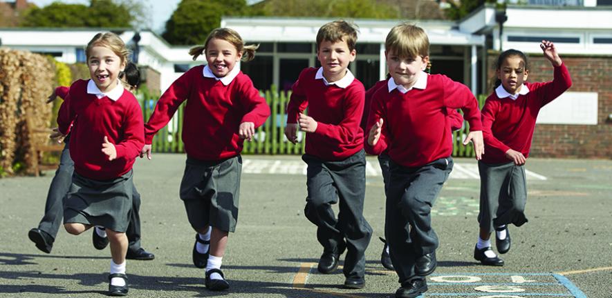 Children running