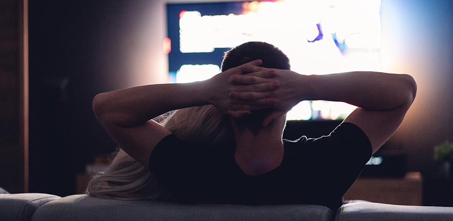 Couple watching TV