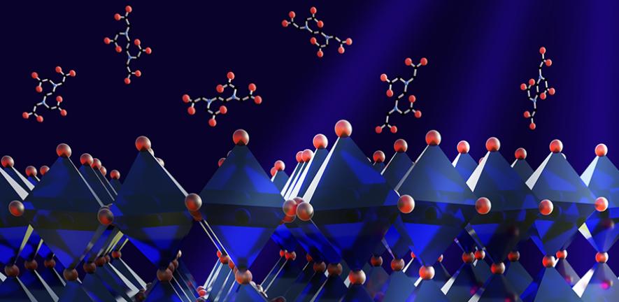 Artist's impression of formamidinium (FA)-based crystal