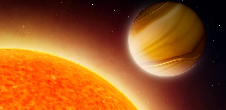 Artist's impression of gas giant exoplanet