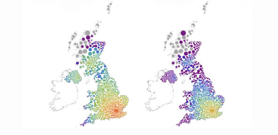 Geographic patterns of spread of influenza pandemic