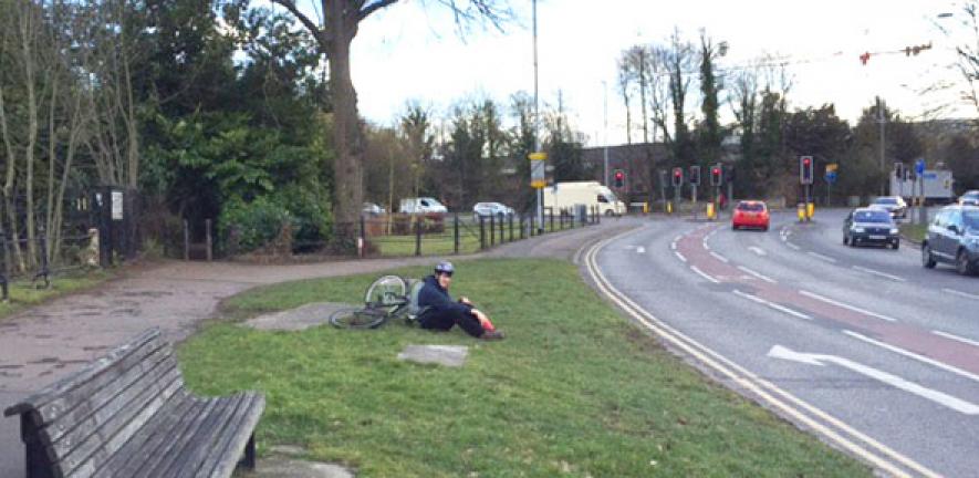 'Injured' cyclist on Trumpington Road