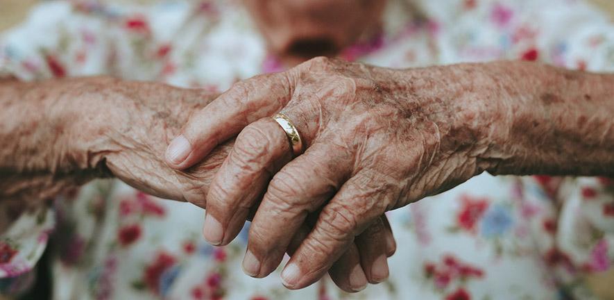 Elderly person's hands