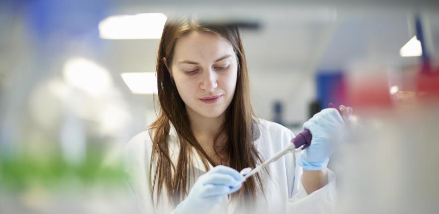 Female scientist in laboratory