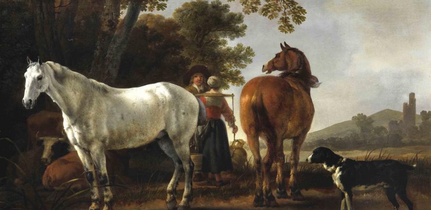 Abraham Pietersz. van Calraet  Landscape with Figures and Horses