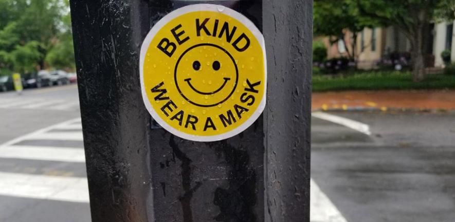 Be kind, wear a mask sticker