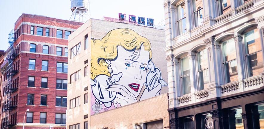 Mural in the SoHo district of New York, one of the US cities featured in the study.