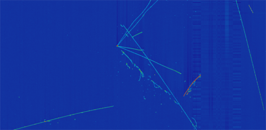 A neutrino event candidate in the MicroBooNE detector